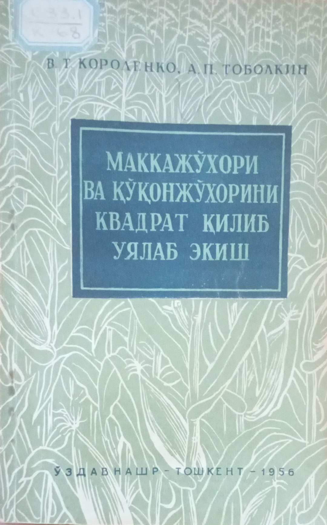 Маккажўхори ва қўқонжўхорини квадрат қилиб уялаб экиш