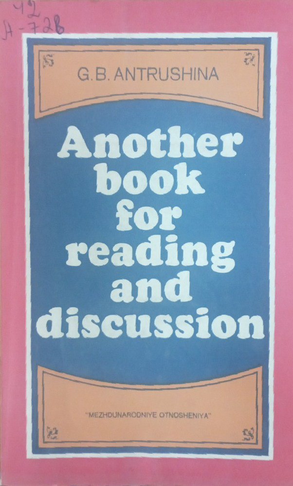 Another book for reading and Discussion