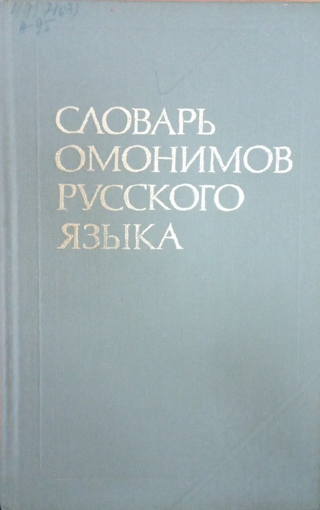 Словарь омонимов русского языка