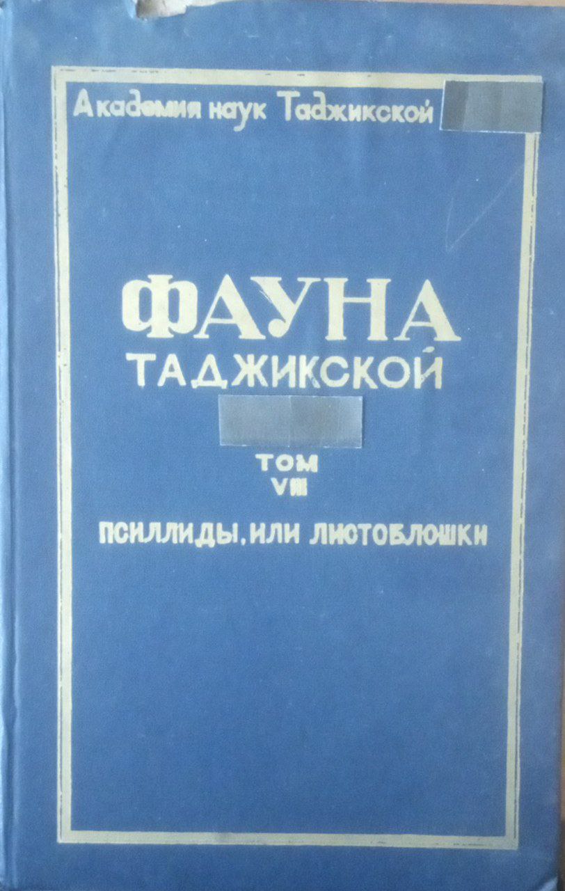 Фауна Таджикистана. Псиллиды, или листоблошки (Homoptera, Psylloidea)