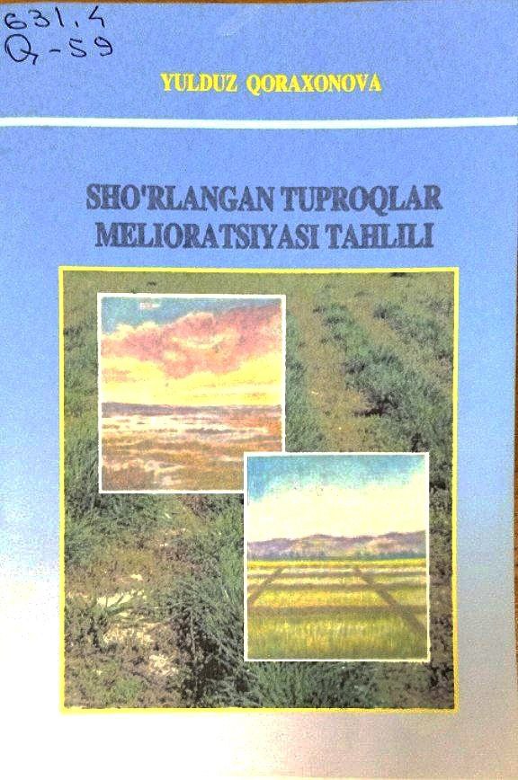 Sho`rlangan tuproqlar melioratsiyasi tahlili