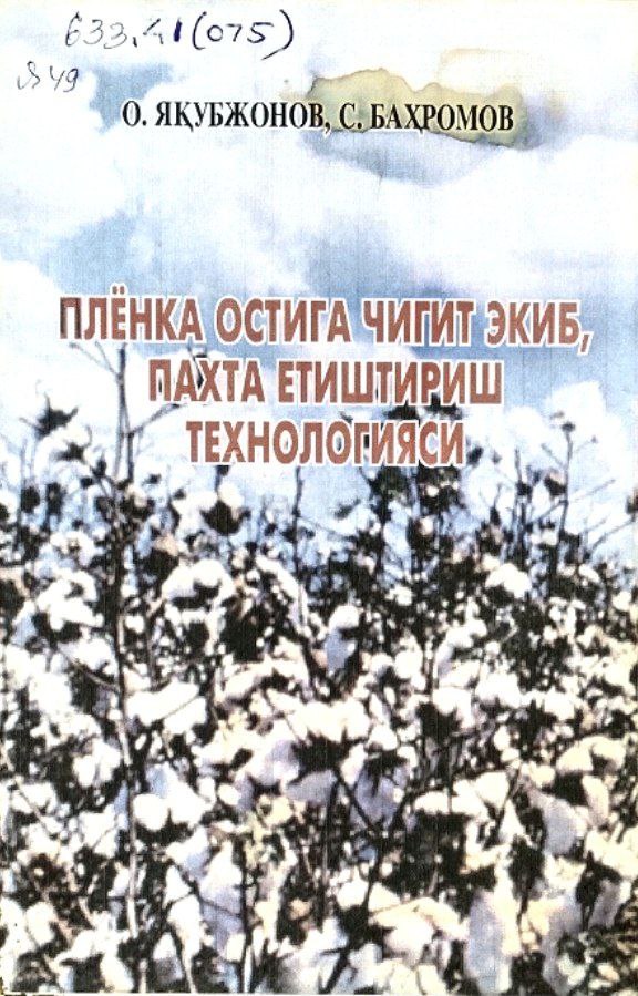 Плёнка остига чигит экиб, пахта етиштириш технологияси