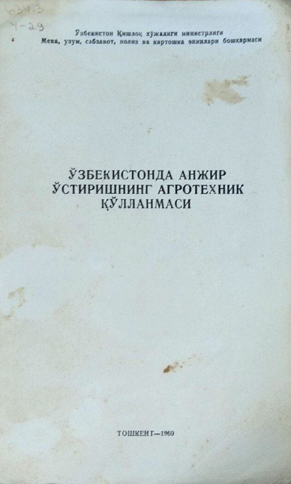 Ўзбекистонда анжир ўстиришнинг агротехник қўлланмаси