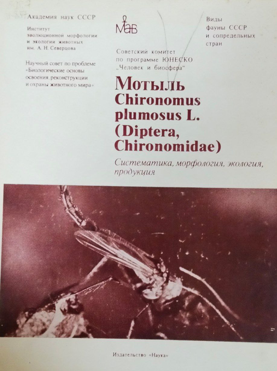 Мотыль Chirjnjmus piumosus L. (Dipttra, Chironomidae) Систематика, морфология, экология, продукция