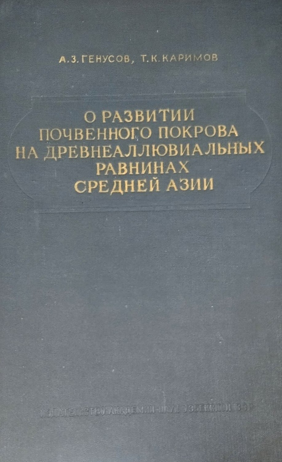 О развитии почвенного покрова на древнеаллювиальных равнинах Средней Азии