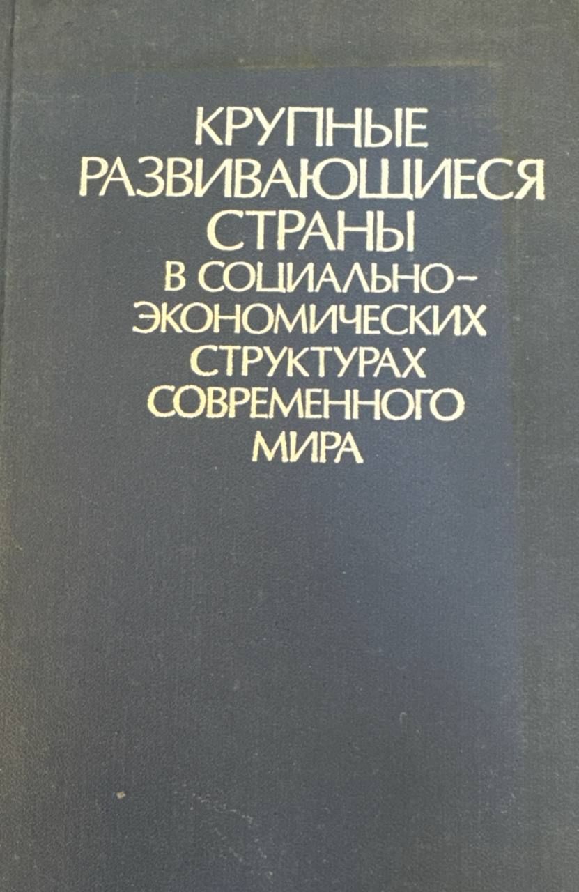 Крупные развивающиеся страны в социально экономических структурах современного мира