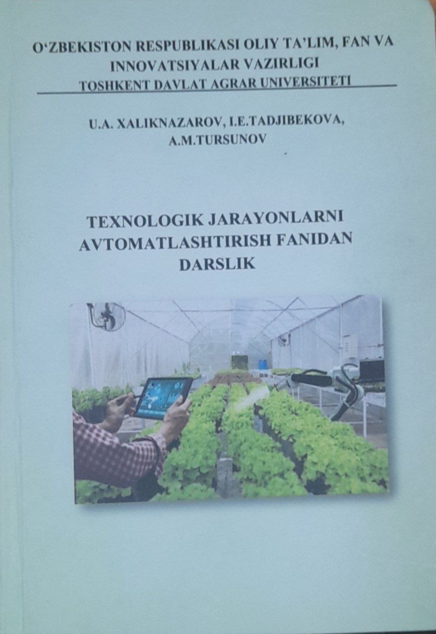 Texnologik jarayonlarni avtomatlashtirish fanidan darslik