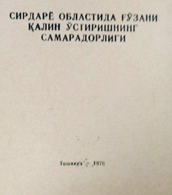 Сирдарё областида ғўзани қалин ўстиришнинг самарадорлиги