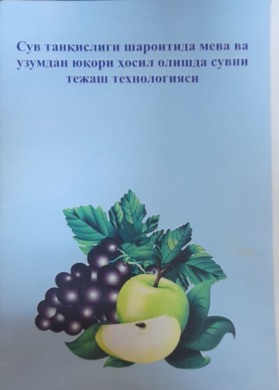 Сув танқислиги шароитида мева ва узумдан юқори ҳосил олишда сувни тежаш технологияси