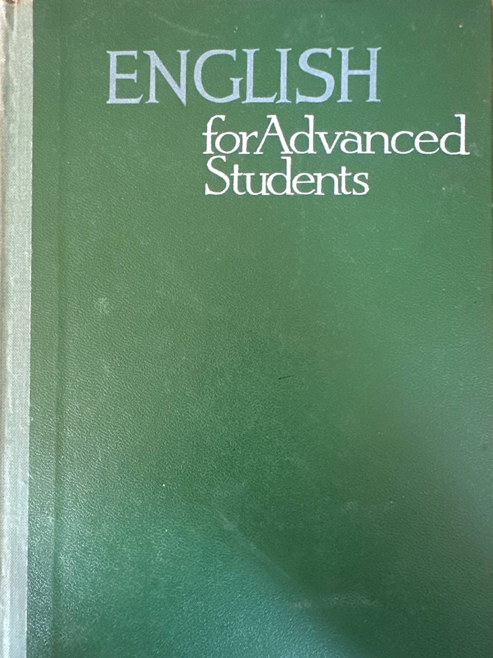 ENGLISH fo Advanced Students