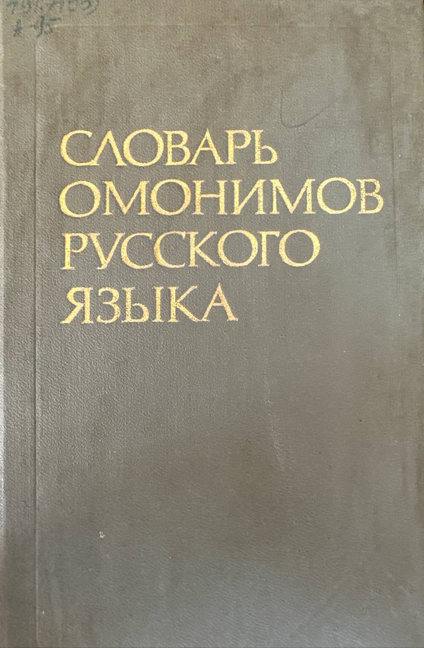 Словарь омонимов русского языка