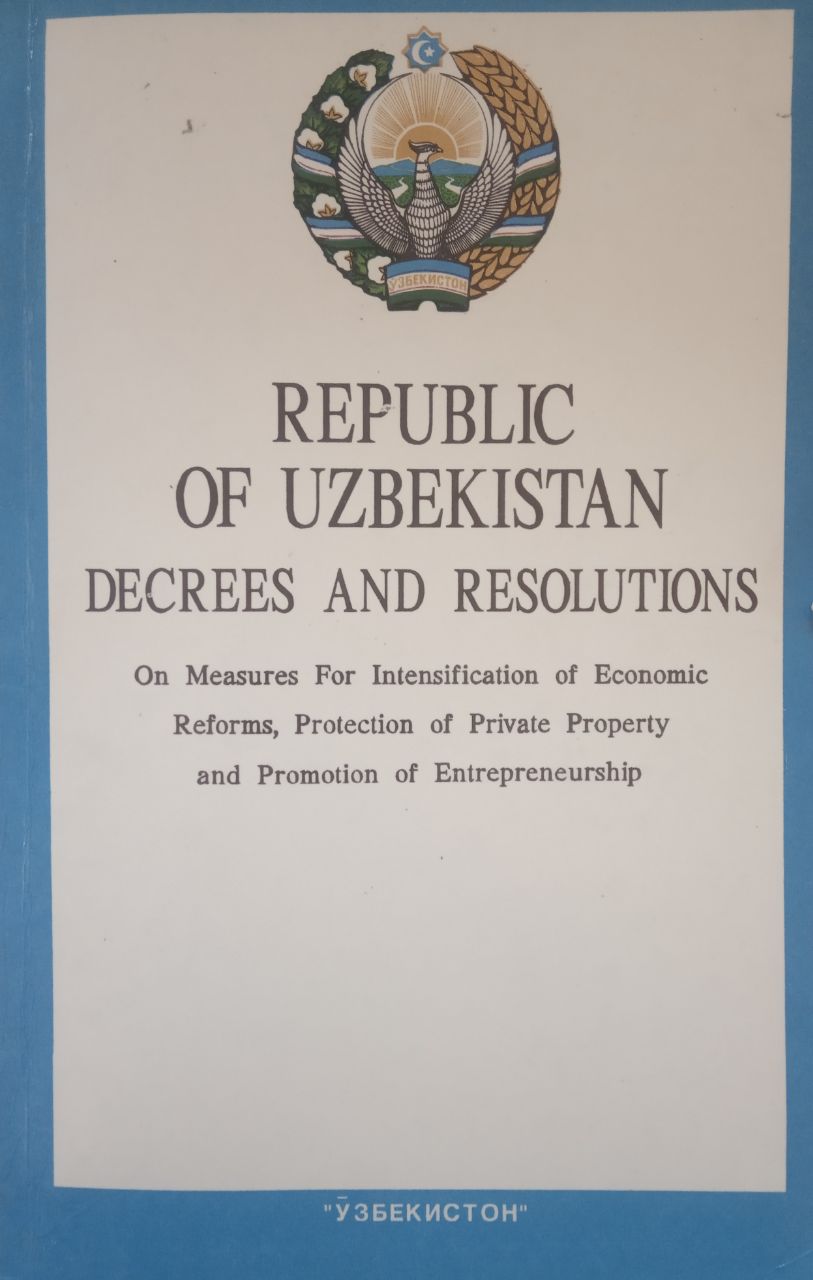 Republic of Uzbekistan decrees and resolutions