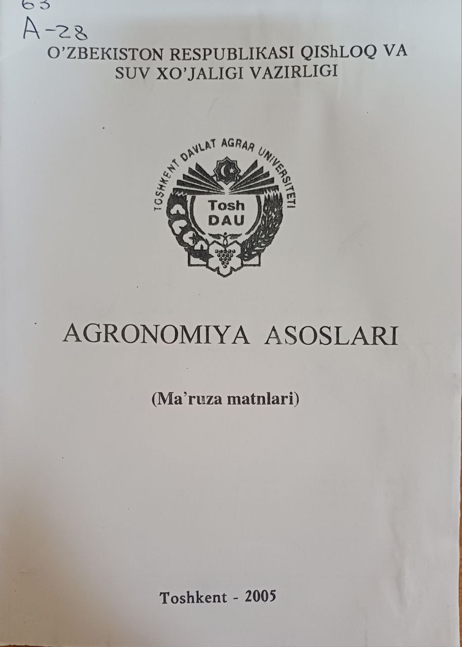 Agronomiya asoslari