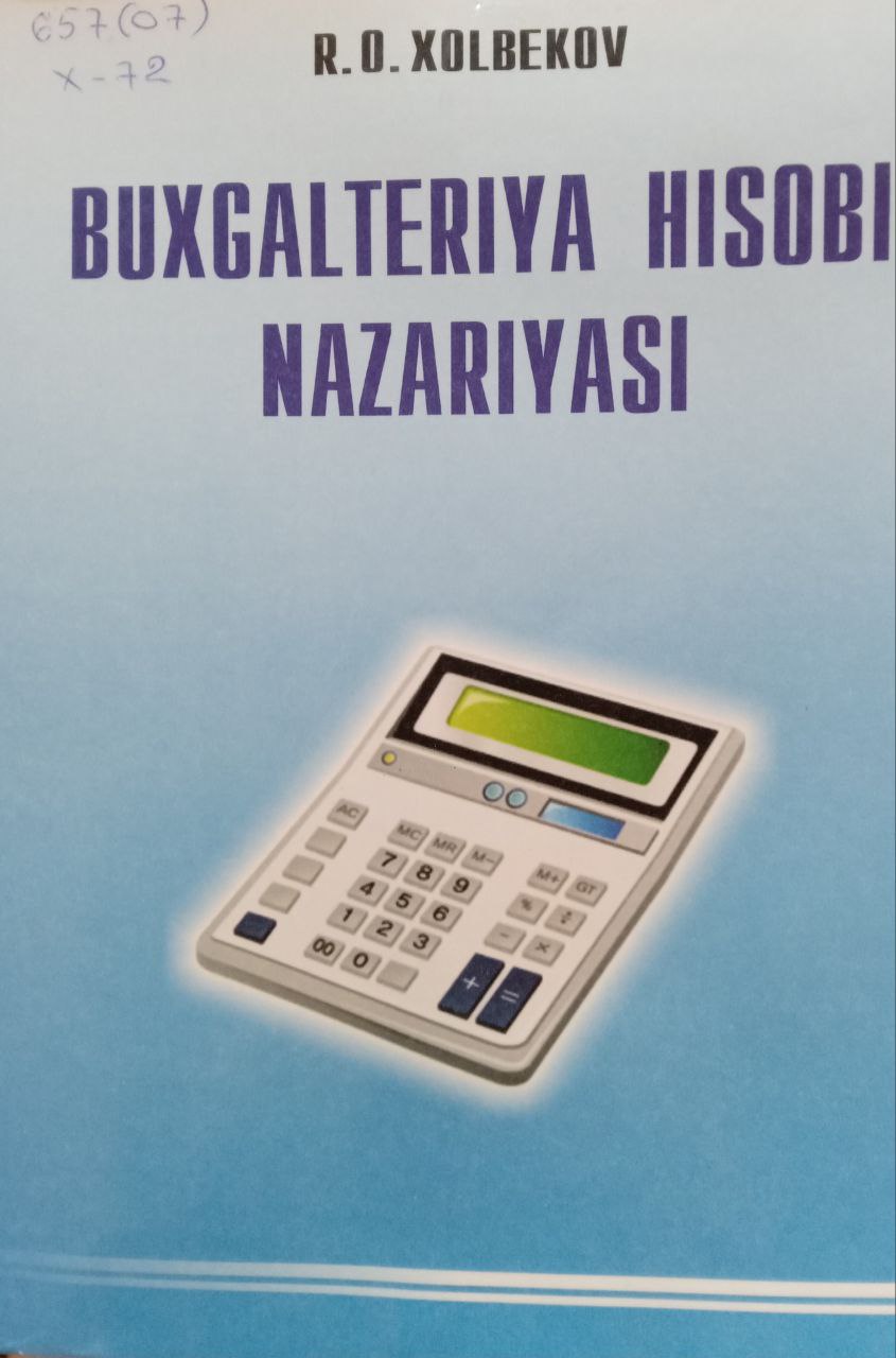 Buxgalteriya hisobi nazariyasi