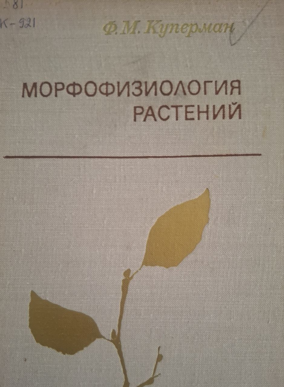 Морфофизиология растений. Морфофизиологический анализ этапов органогенеза различных жизненных форм покрытосеменных растений.