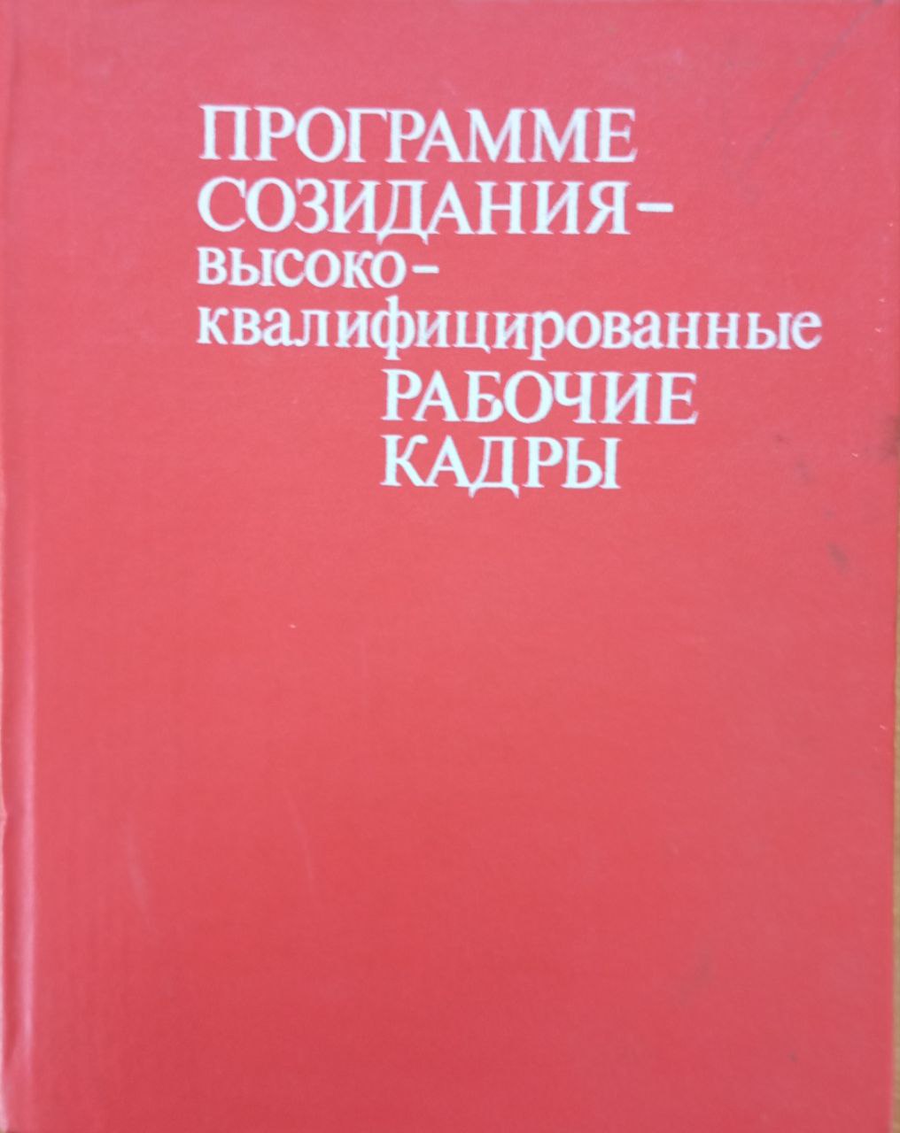 Программе созидания высоко квалифицированные рабочие кадры