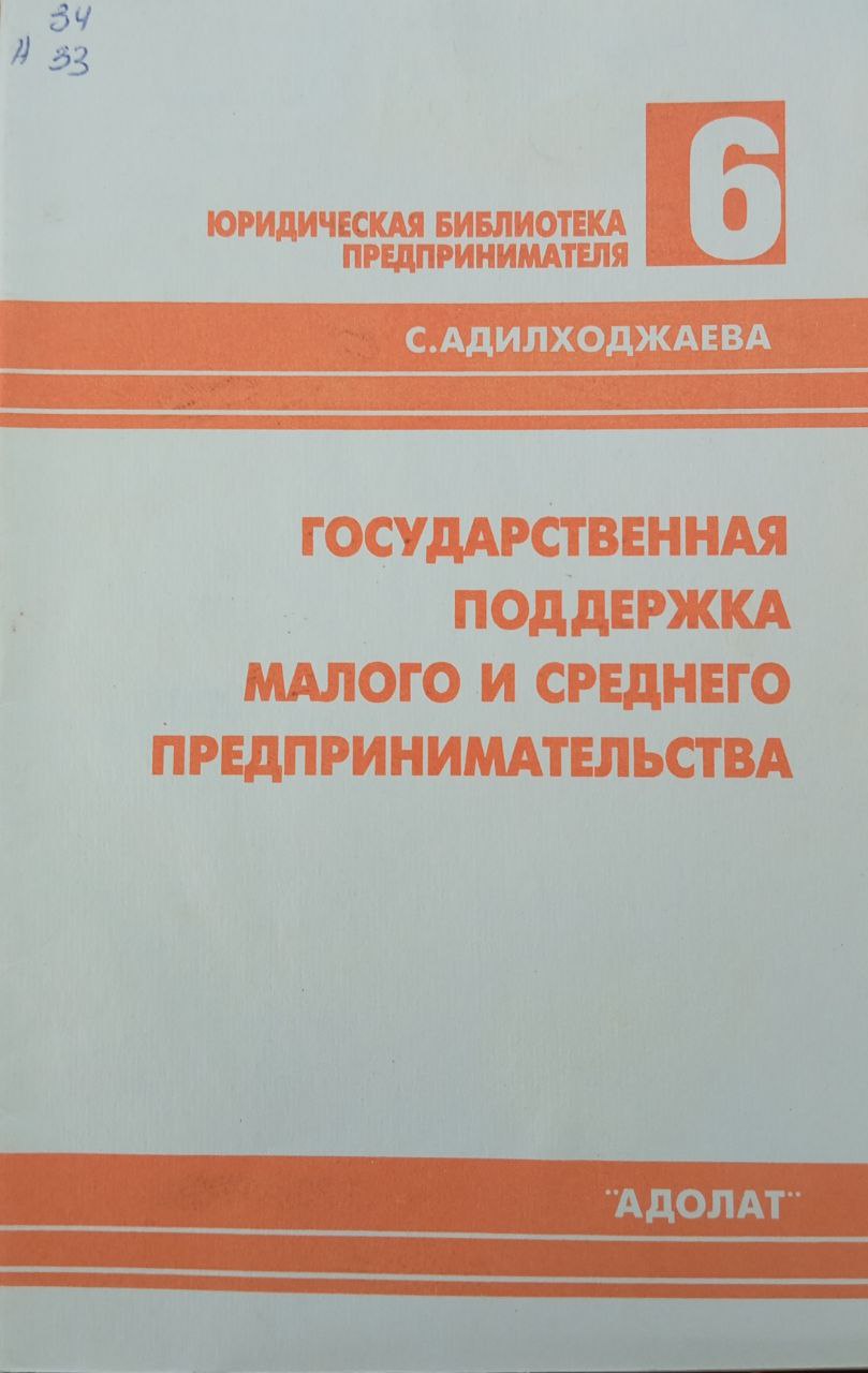 Государственная поддержка малого и среднего предпринимательства