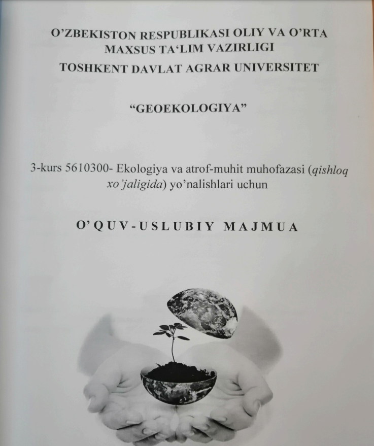 Geoekologiya fanidan o'quv-uslubiy majmua