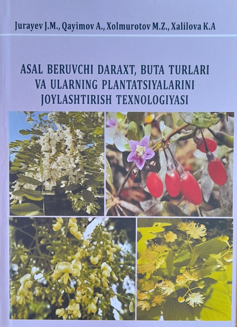 Asal beruvchi daraxt, buta turlari va ularning plantatsiyalarini joylashtirish texnologiyasi