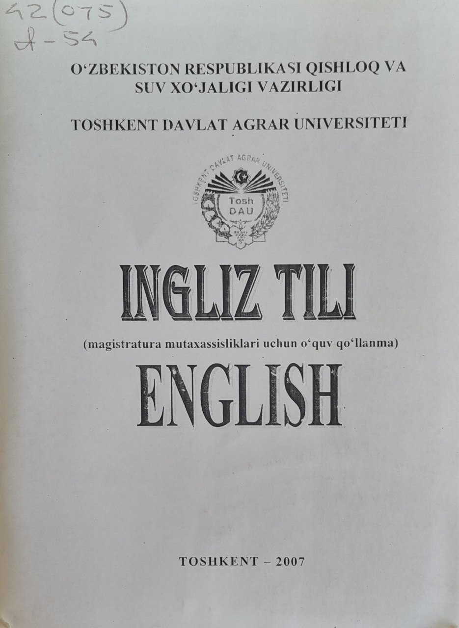 Ingliz tili. English