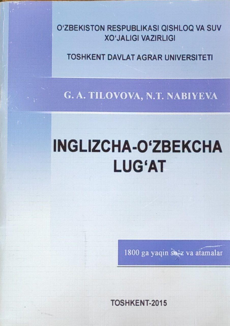 Inglizcha-o`zbekcha lugat