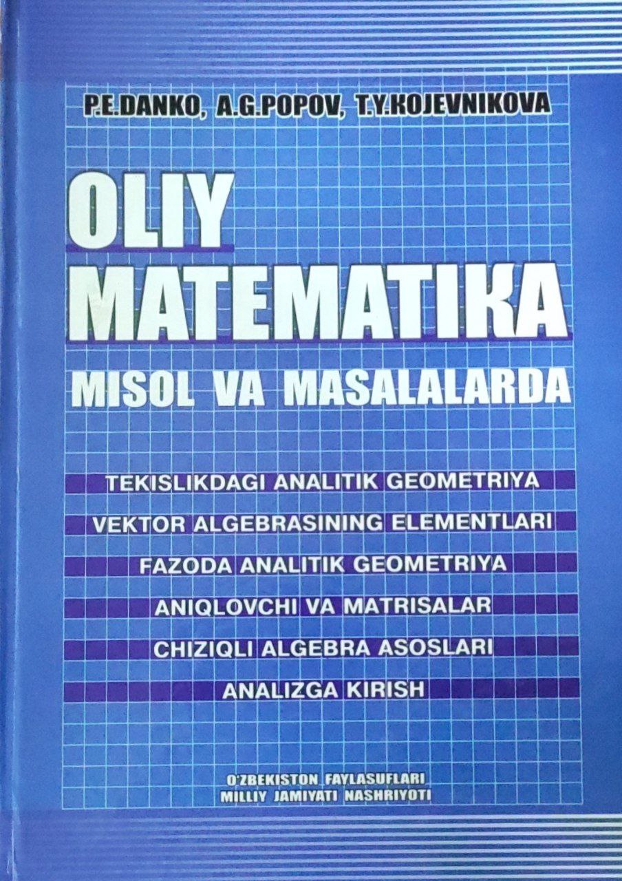 Oliy matematika misol va masalalarda