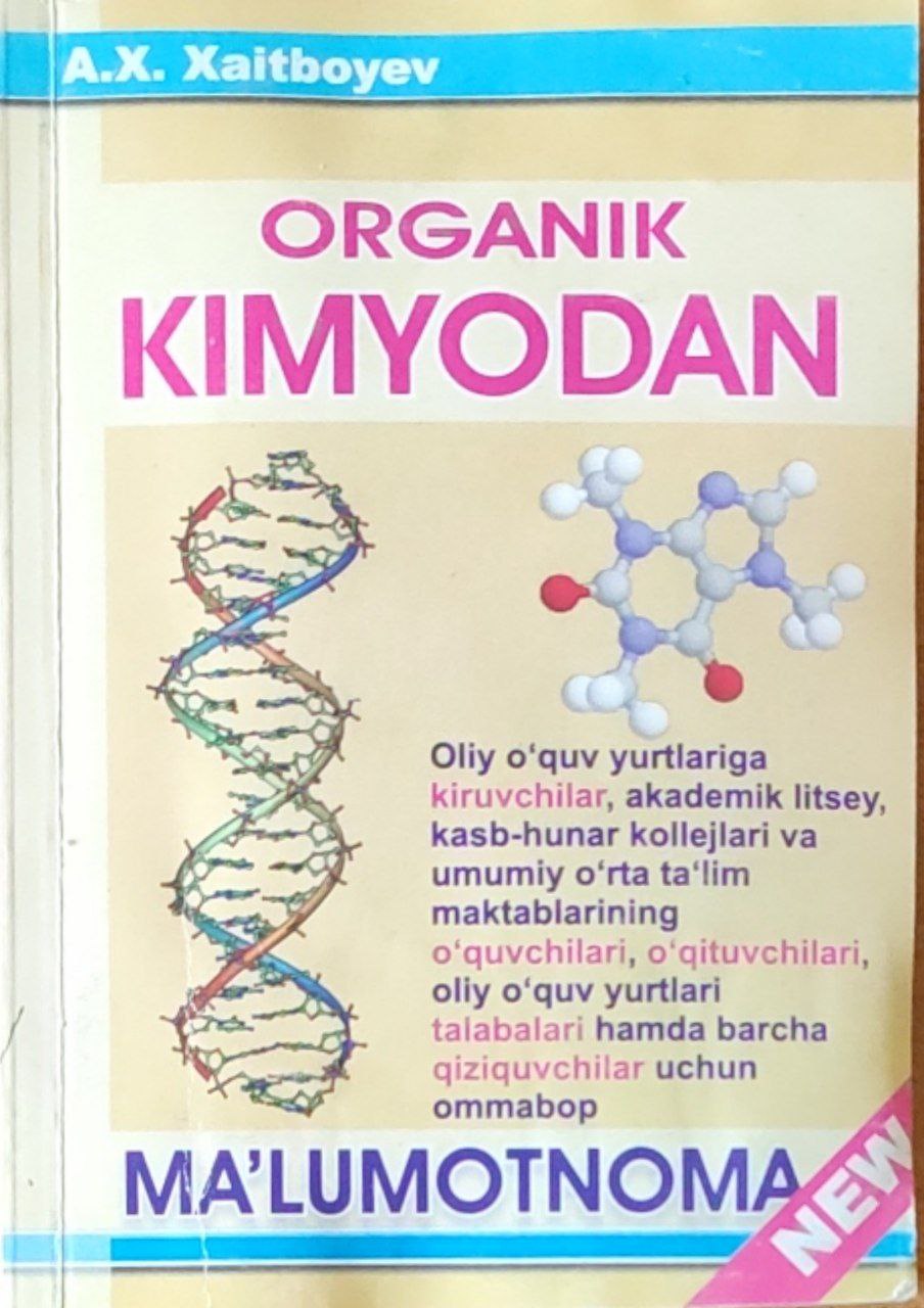 Organik kimyodan ma`lumotnoma