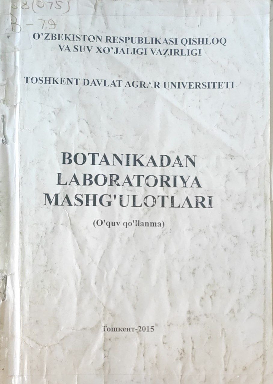 Botanikadan laboratoriya mashg`ulotlari