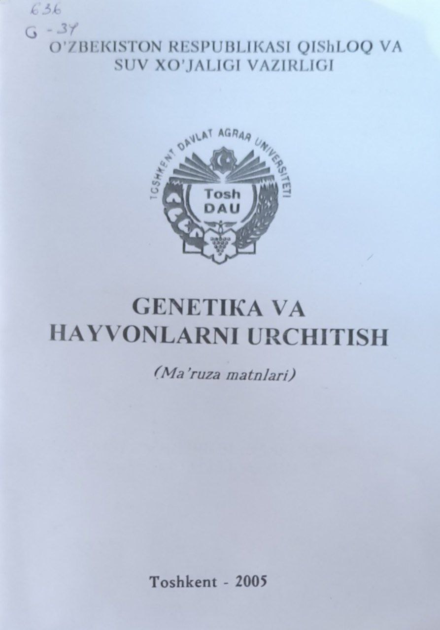Genetika va hayvonlarni urchitish