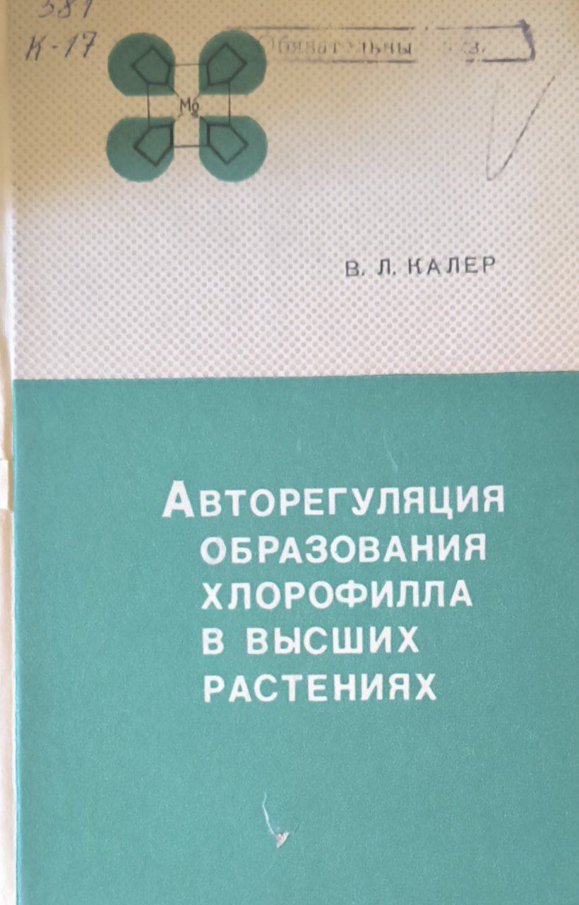 Авторегуляция образования хлорофилла в высших растениях