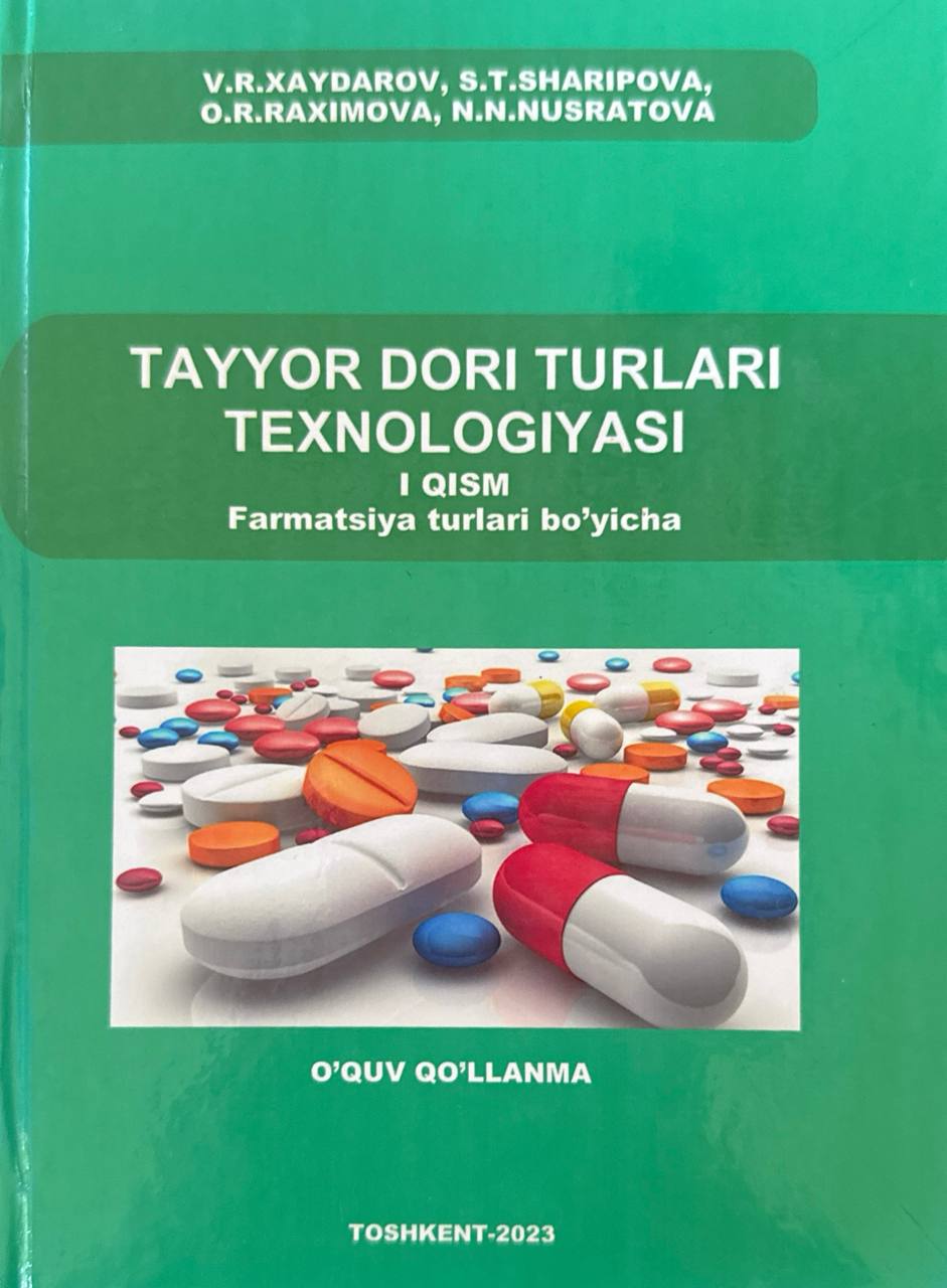 Tayyor dori turlari texnologiyasi. I-qism