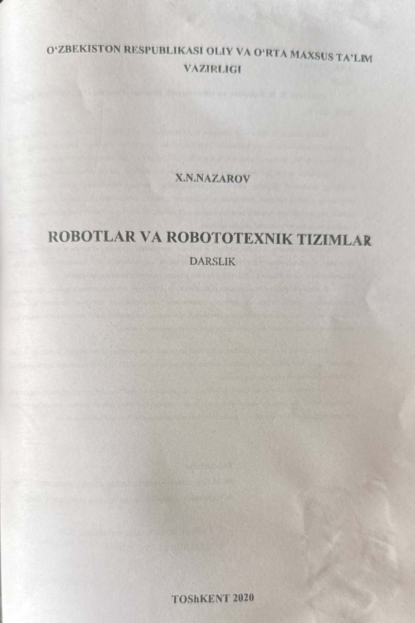 Robotlar va robototexnik tizimlar