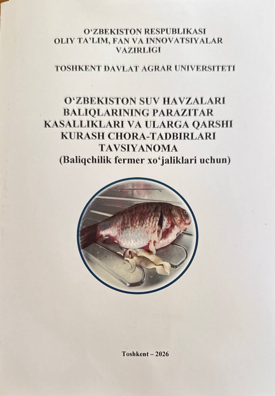 O'bekiston suv havzalari baliqlarining parazitar kasalliklari va ularga qarshi kurash chora-tadbirlari