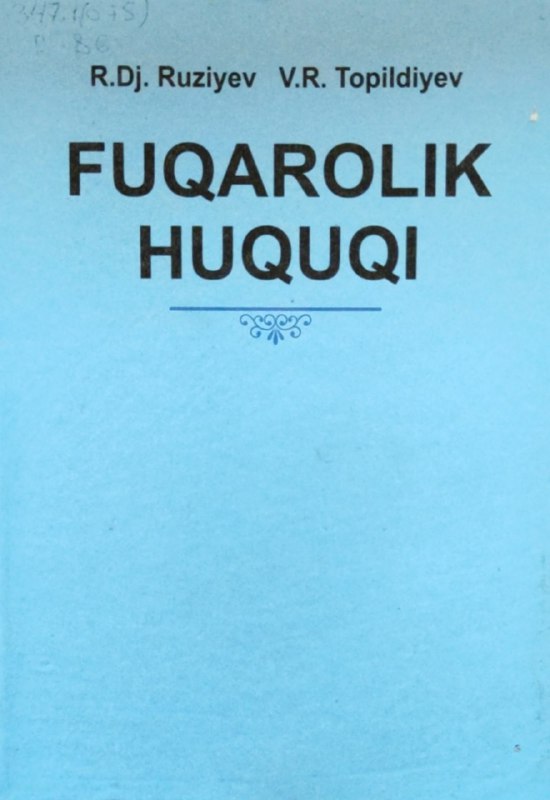 Fuqarolik huquqi (Umumiy qisim)